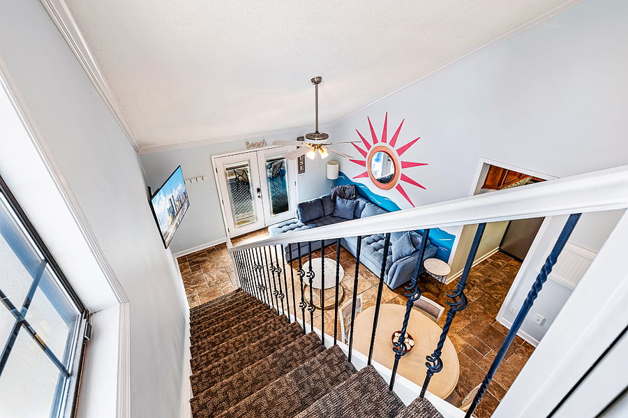 Here is a shot from the top of the stairs. We do have stairs in our unit that goes to the Owner's suite.