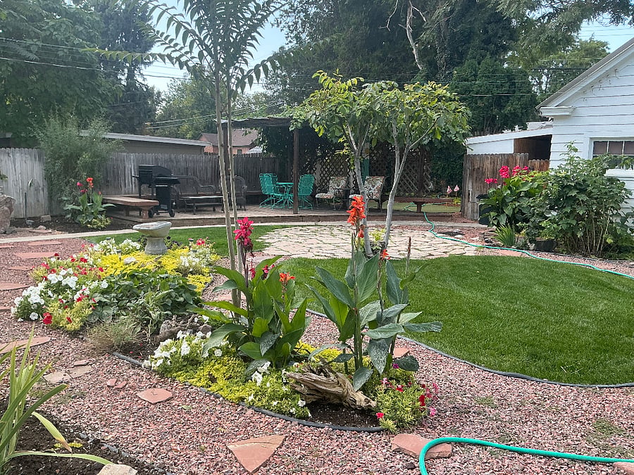 Private back yard.