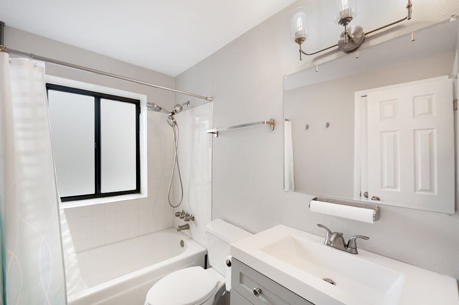 (not pictured) Storage closet in bathroom