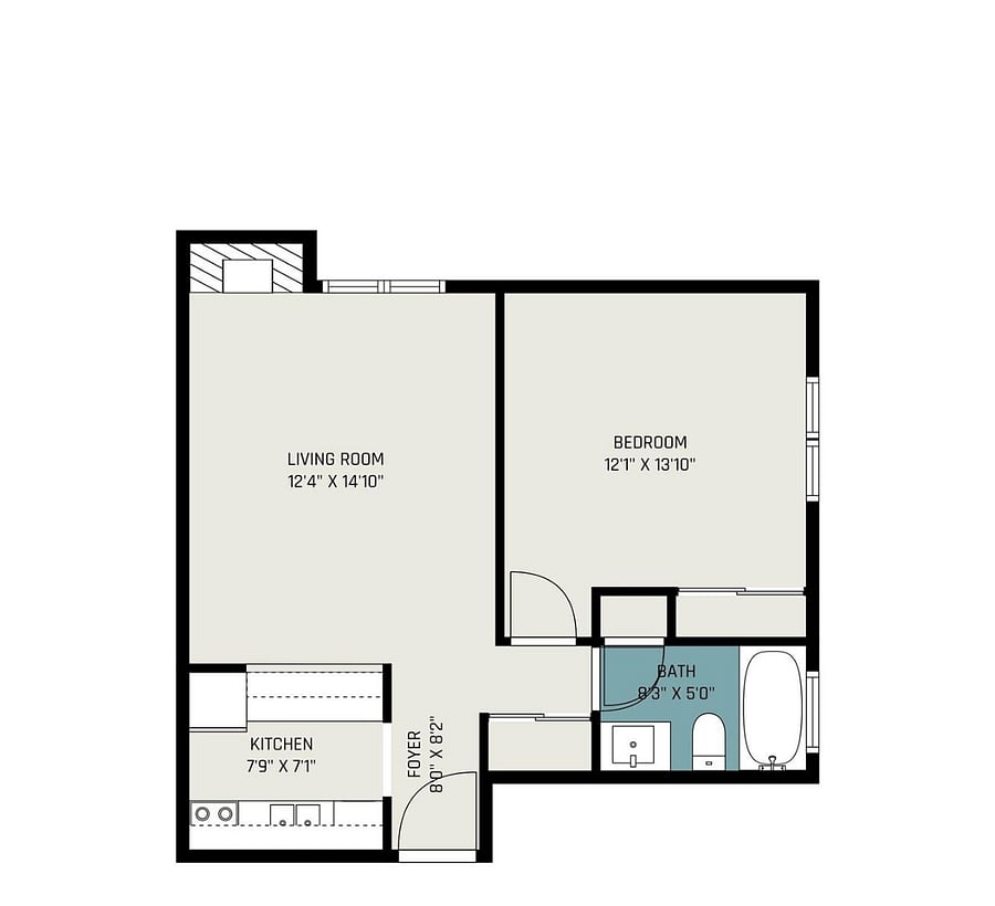 You can see the storage closets are located in the hallway, bedroom and bathroom.