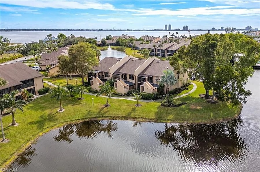 Condo is on the upper floor with water views from the front and back lanais