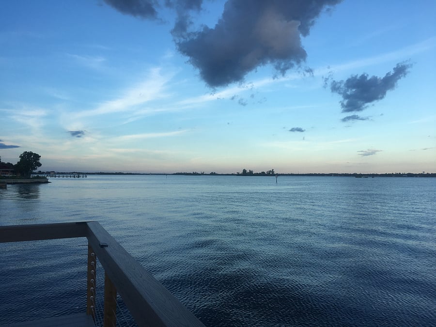 View of the Caloosahatchee River from the fishing pier
