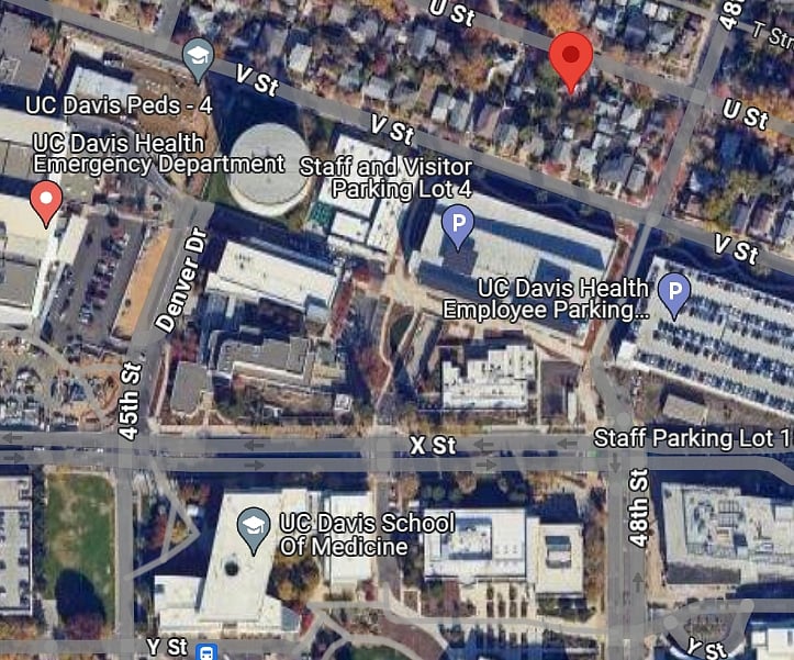 Only 1 block from the UC Davis med school