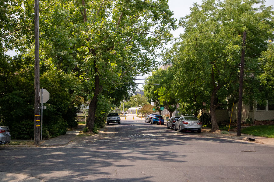 UCDavis Med School is in the background. (Looking from the block corner)