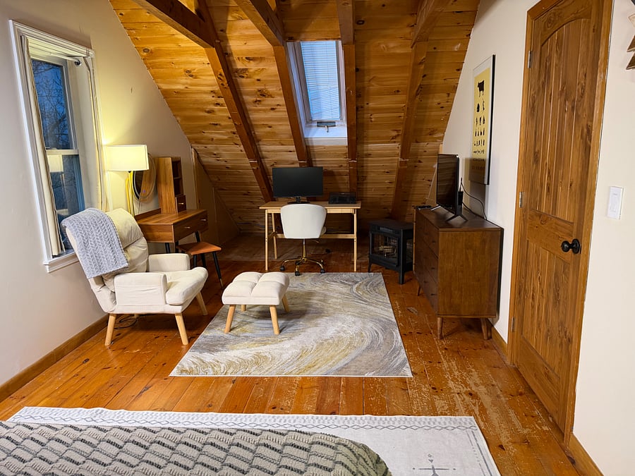 Living area opposite the bed inside your room