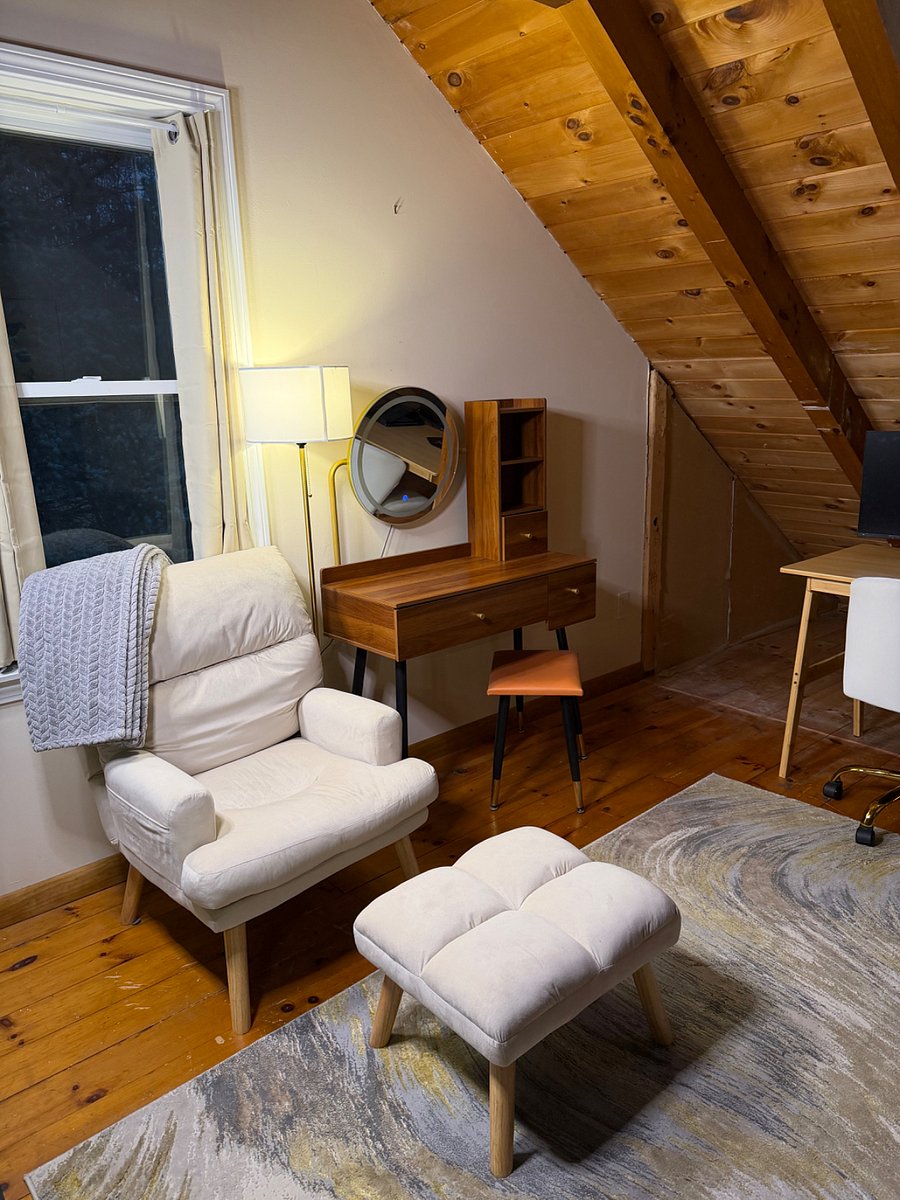 Comfy chair and vanity