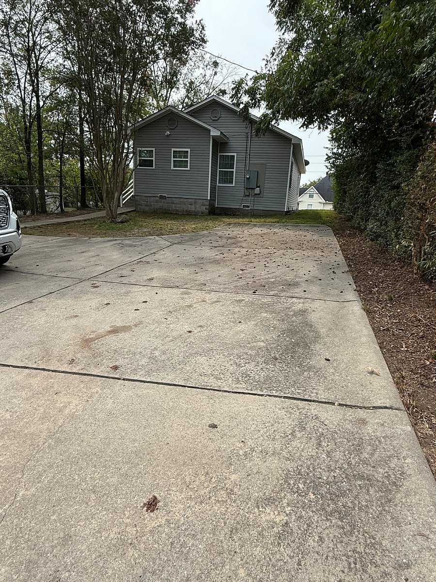 Off street parking in the rear of the house.