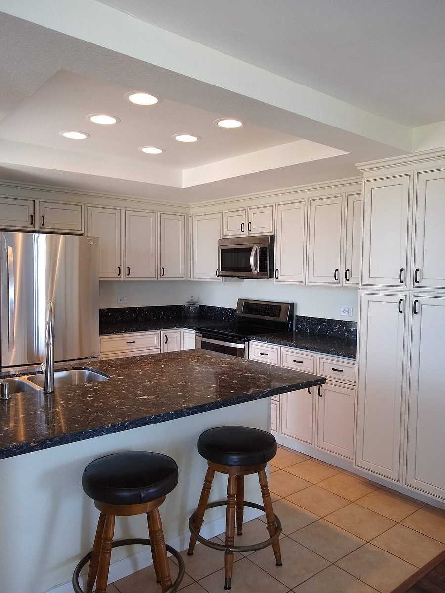 Modern Kitchen with stainless appliances and small appliances to meet your needs