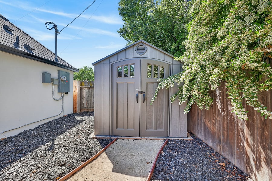 Private storage unit in the backyard