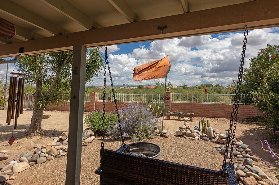 Swing on patio