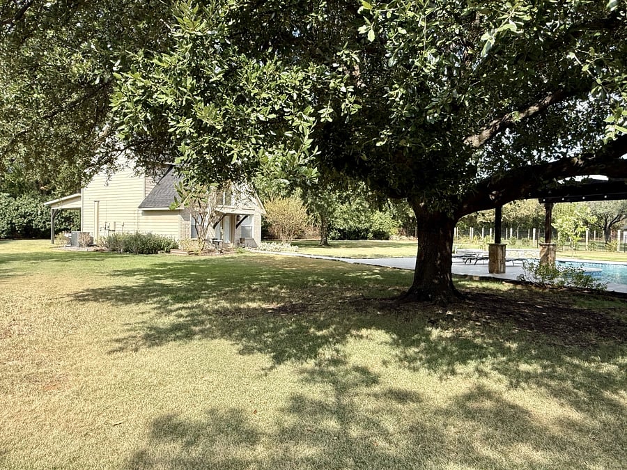 View from the gate leading back to the Cottage