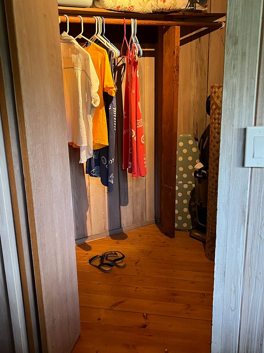 Main bedroom closetTable