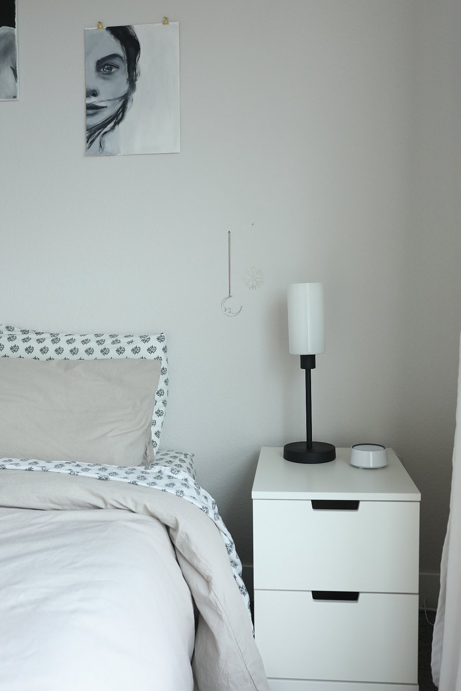 Bedroom with queen-size memory foam mattress