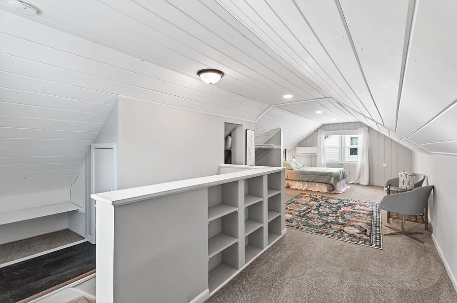 Upstairs open bedroom.