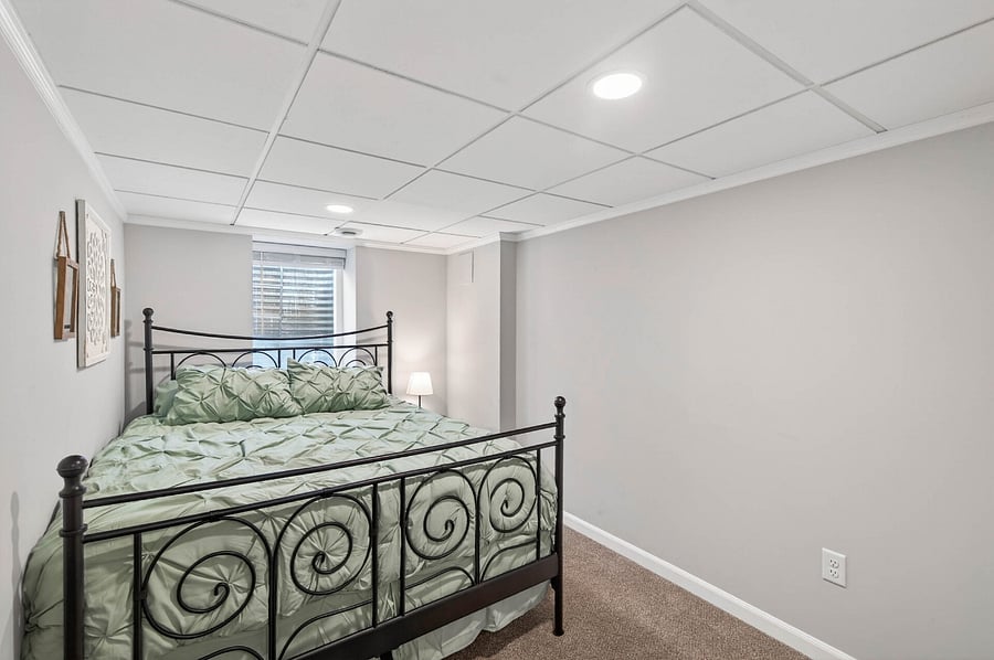 Basement bedroom one.