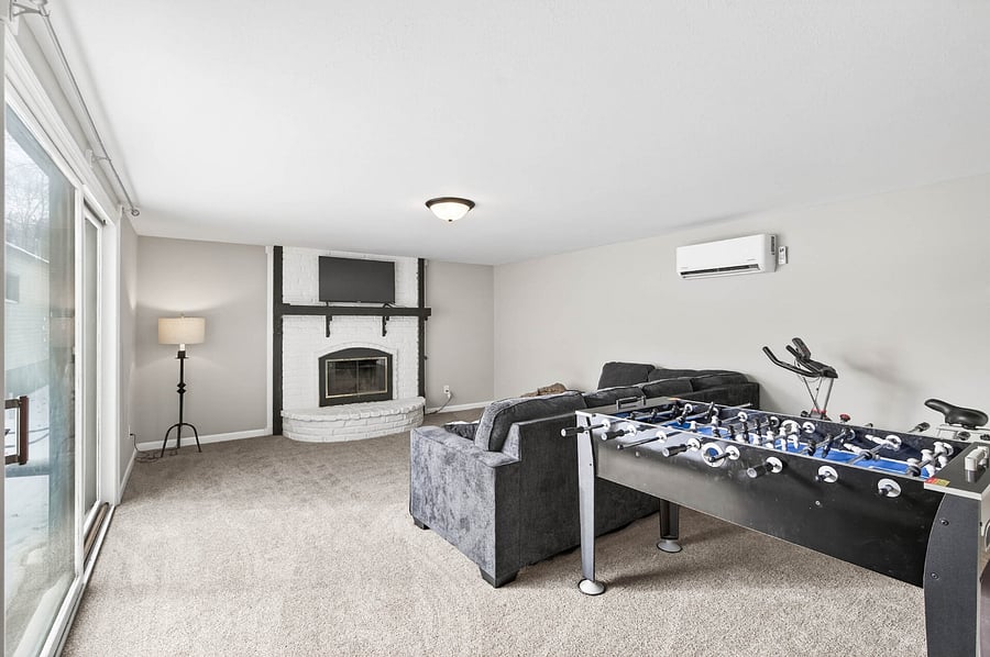 Basement family room with walk out.