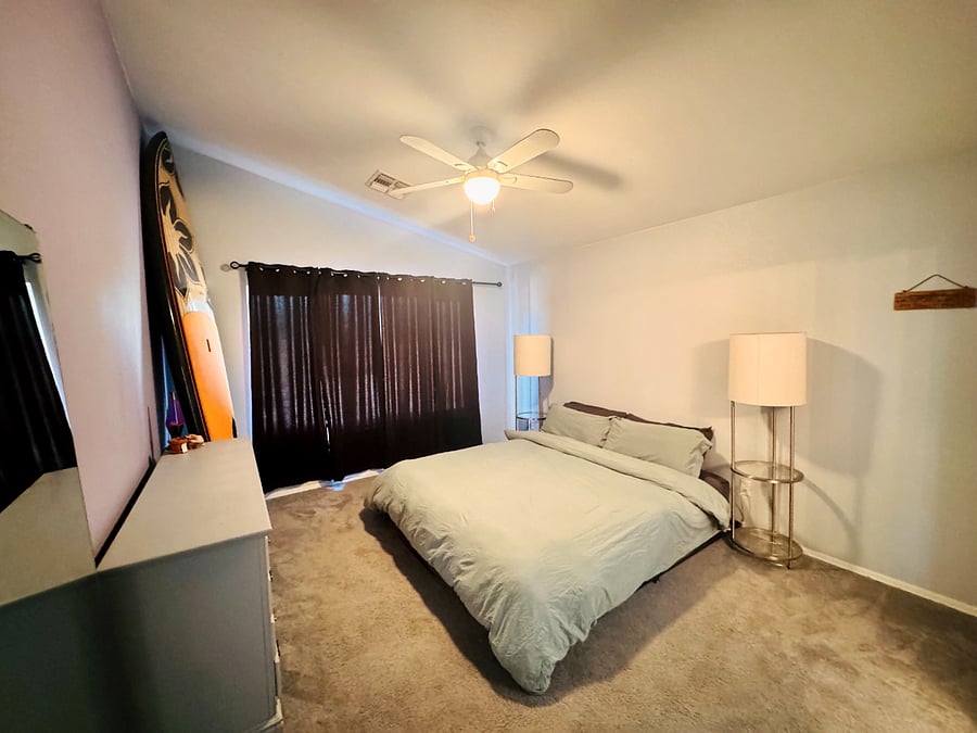 Master bedroom with master bath.