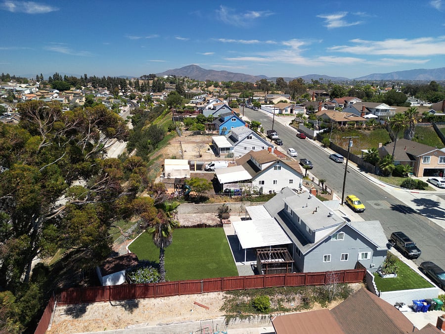 Garber Ave aerial view to the west (Mt. Miguel).