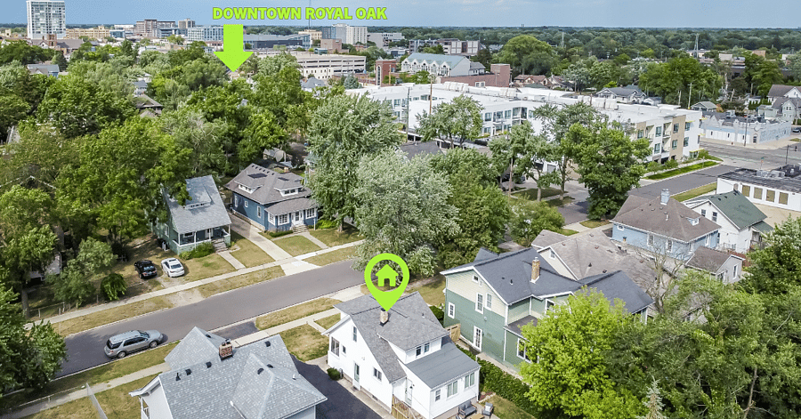 Just blocks from downtown Royal Oak - lots of shopping and restaurants walking distance!