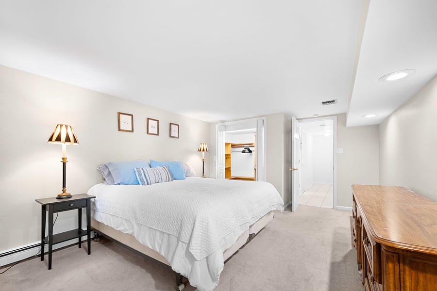 Bedroom with walk-in closet