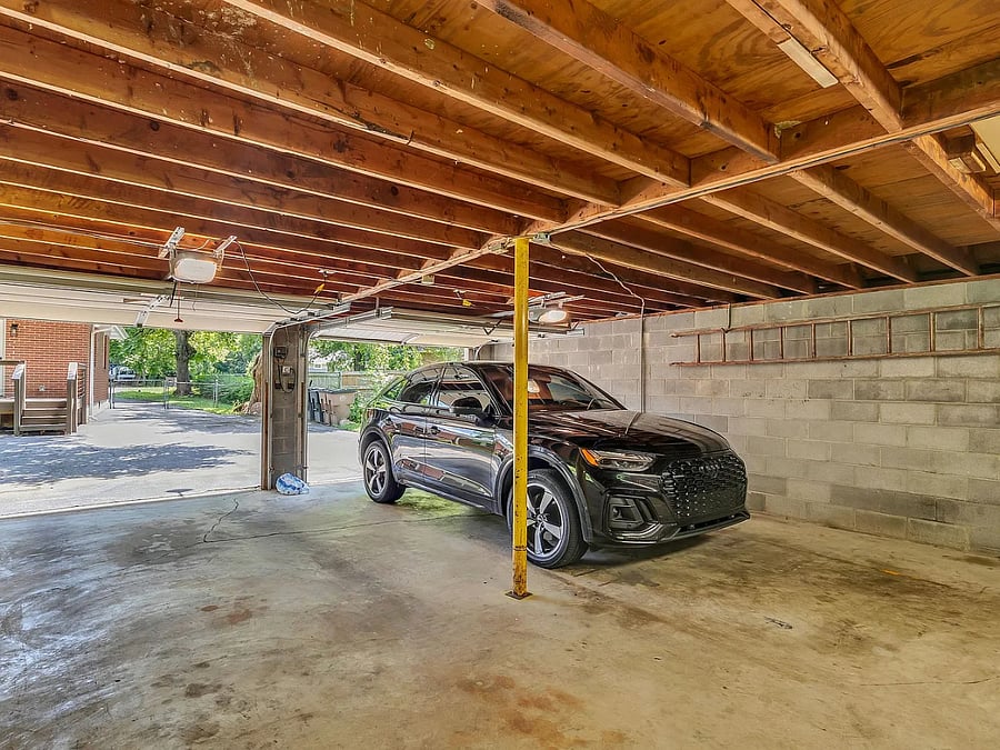 2 car detached garage with plenty of storage
