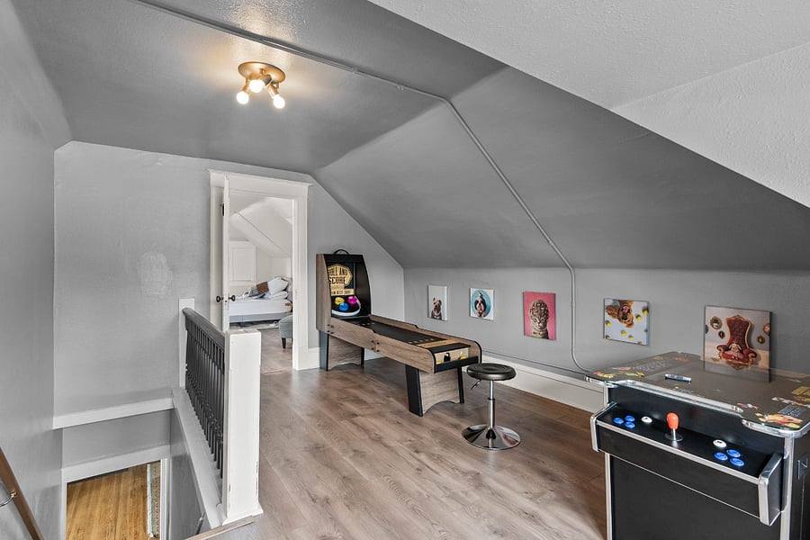 Game room off of second floor primary bedroom