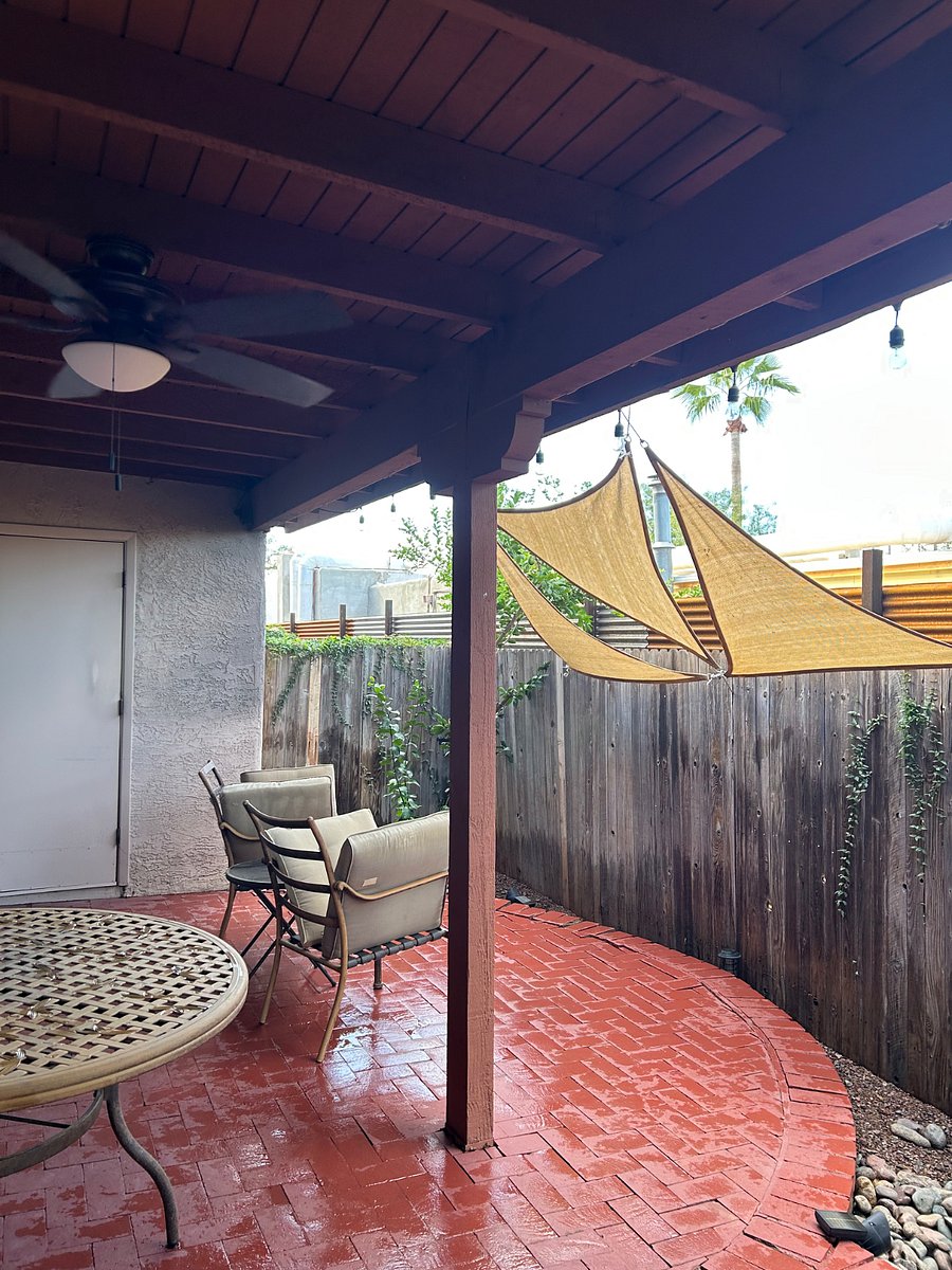 Private back yard. No outside access. 