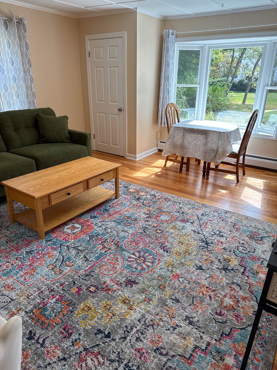 Dining area with a view and storage closet