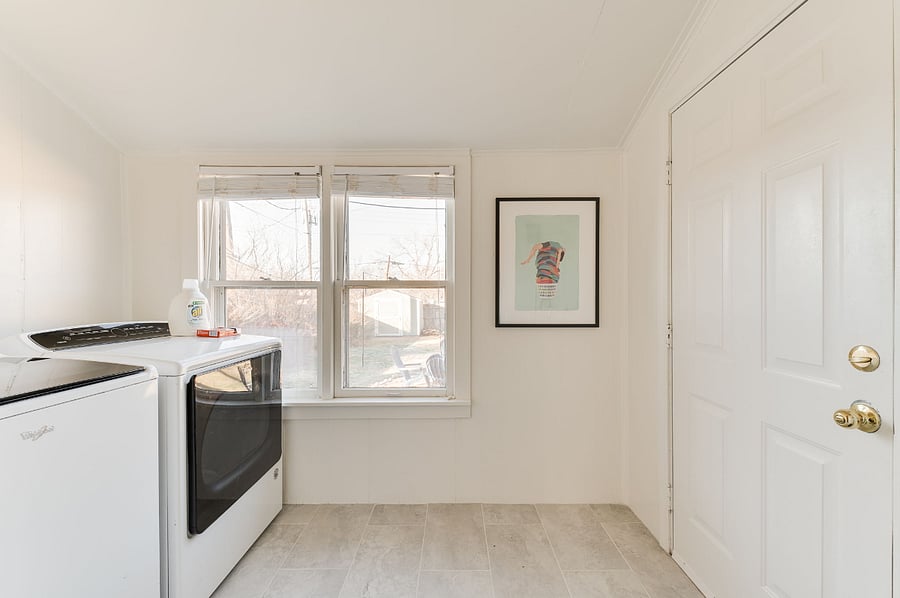 In house Laundry Room with Washer & Dryer just off kitchen