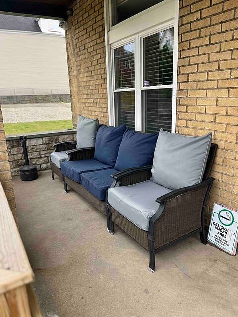 Front porch/ designated smoking area