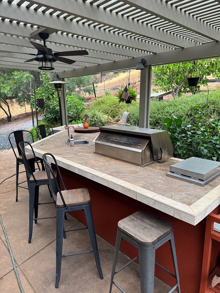Gas BBQ with fridge and hot /cold water