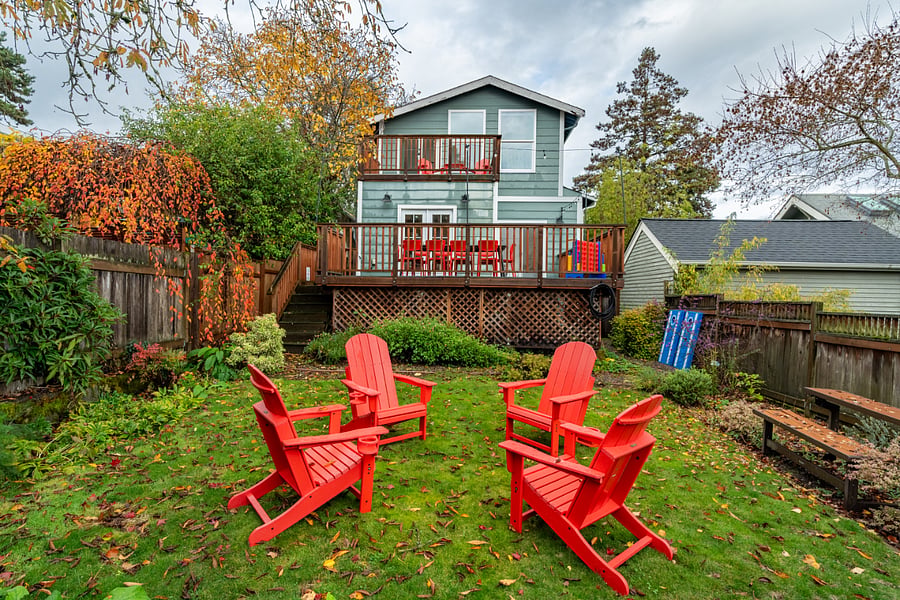 Cozy backyard vibes with plenty of space to relax and unwind.