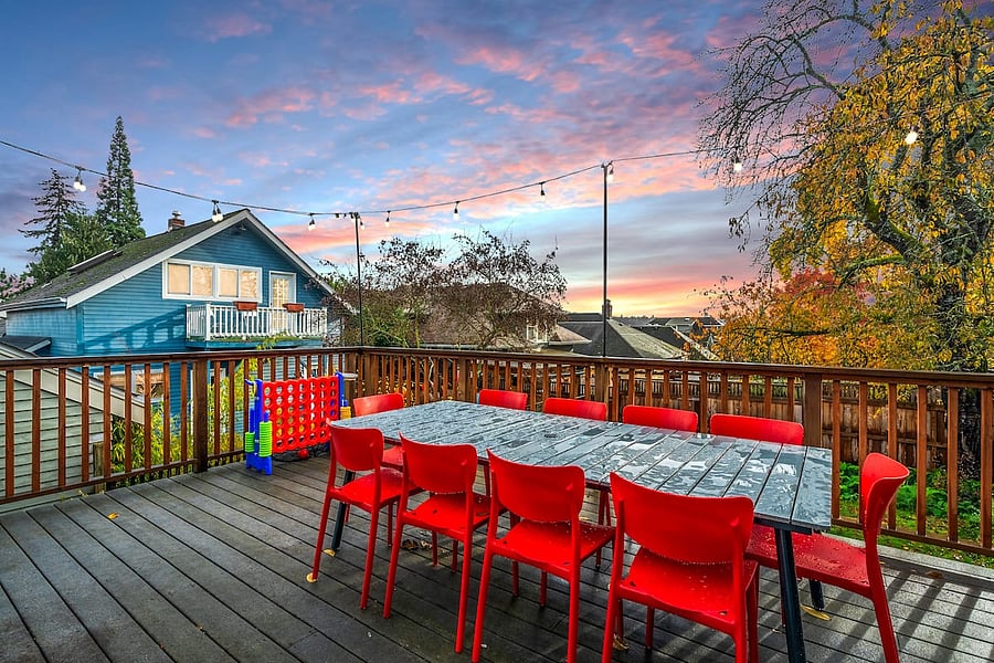 Dine under the string lights with sunset views and good company.