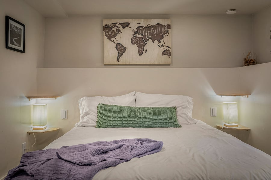 5th bedroom is in the basement and also fitted with queen bed