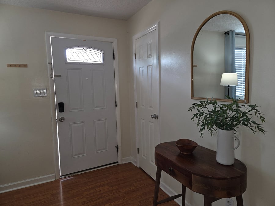 Inside front door