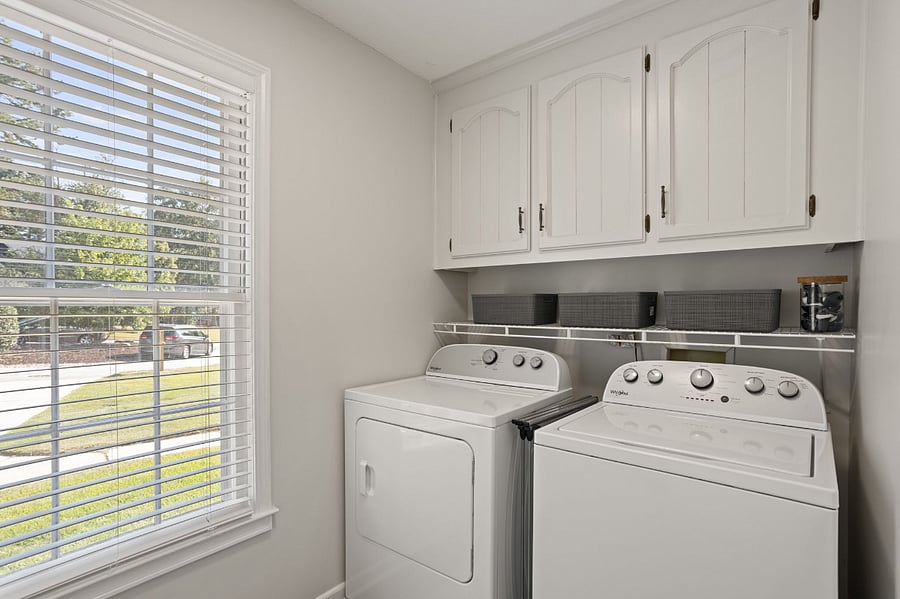 Laundry Room is huge with lots of storage and pantry space.