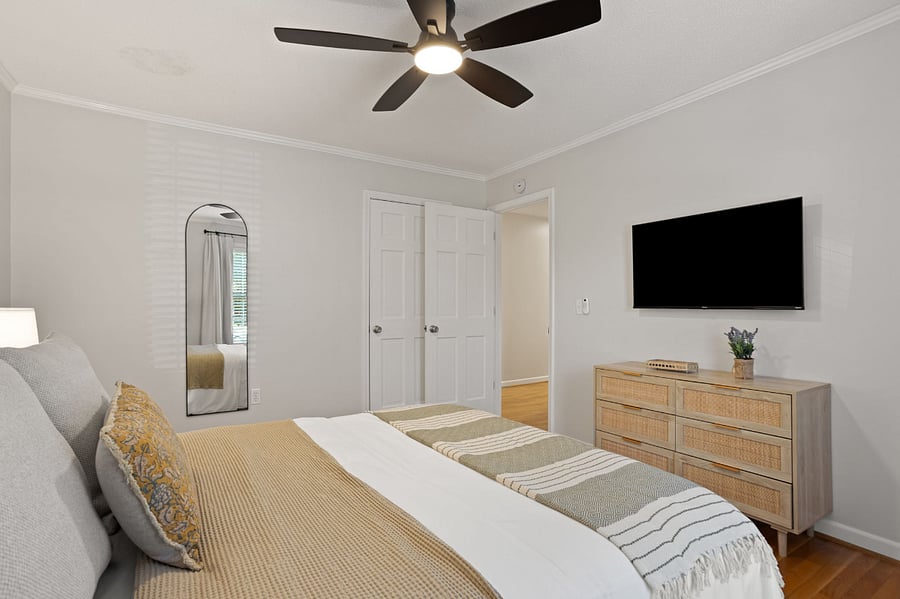 All bedrooms also featured full length mirrors.