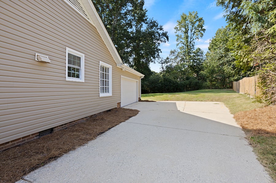 Two additional spaces for parking on driveway