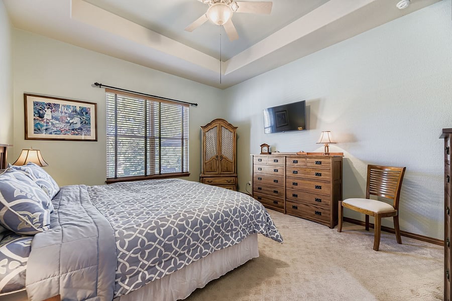Lots of natural light.  Black-out curtains are available if you need them