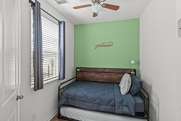 Flex Room, Downstairs with Full Size and Trundle Bed.
