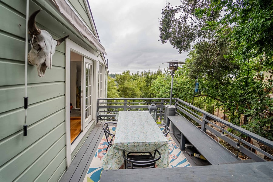 Deck off kitchen