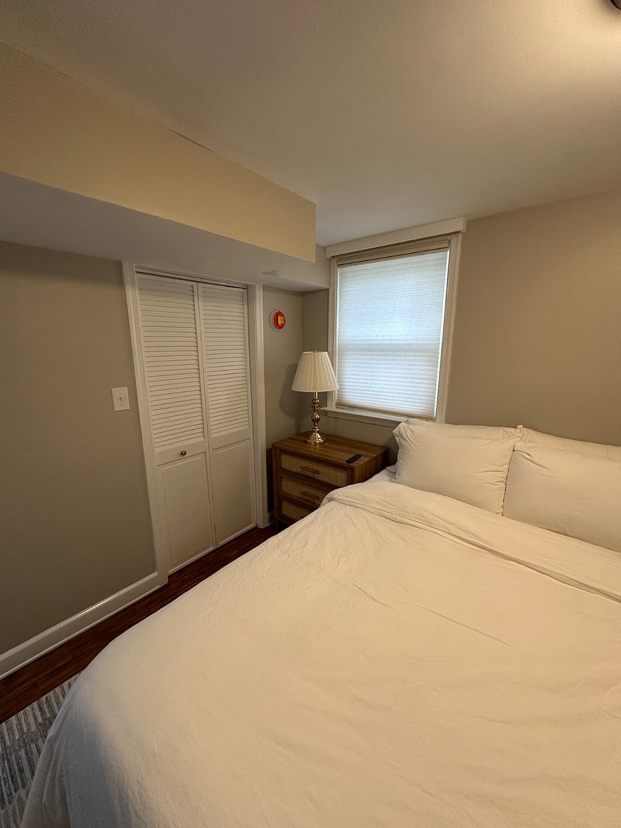 All windows have privacy shades
The door returns you to the living room.