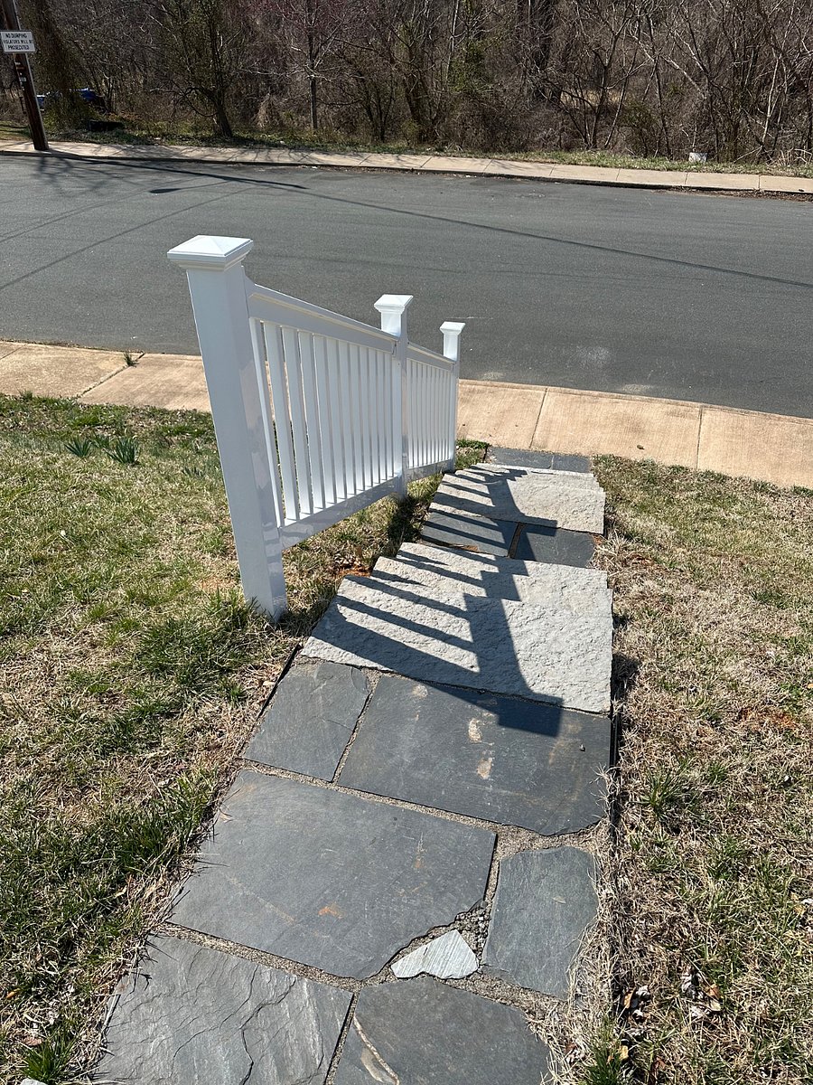 Stairs down to street parking