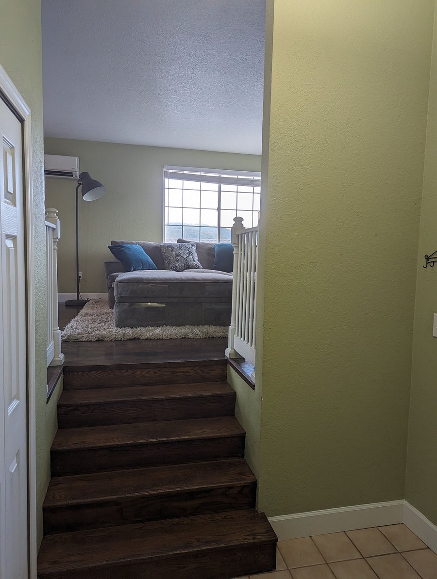 Hallway leading to living room
