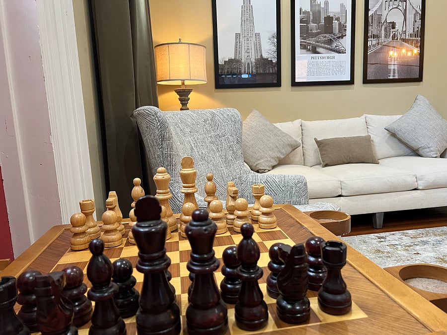 Chess and Checkers table