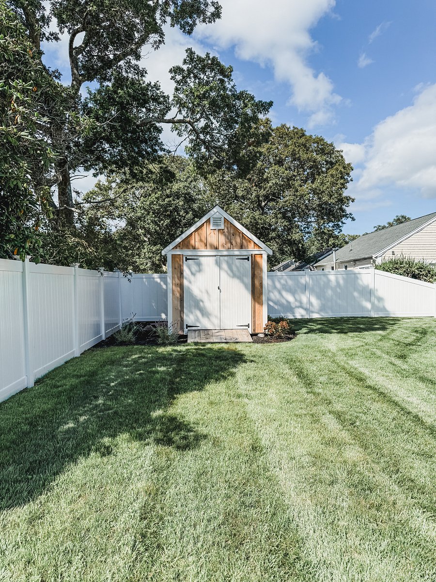 Storage shed for beach gear and bikes.