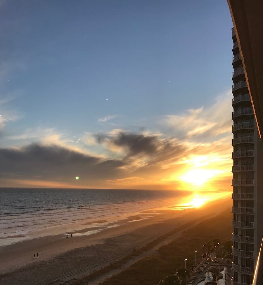South view sunset from balcony