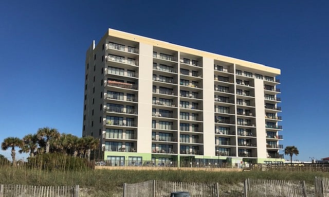 Property view from the beach