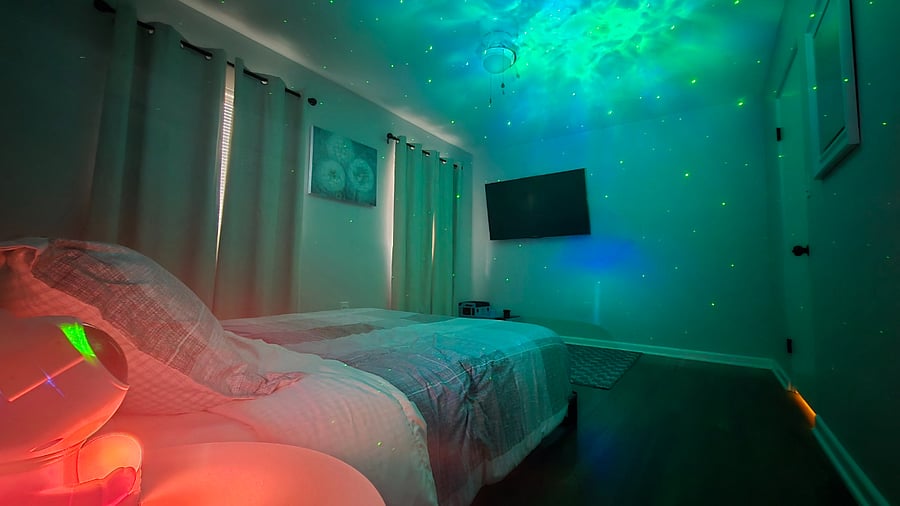 outer space projection for kids at night