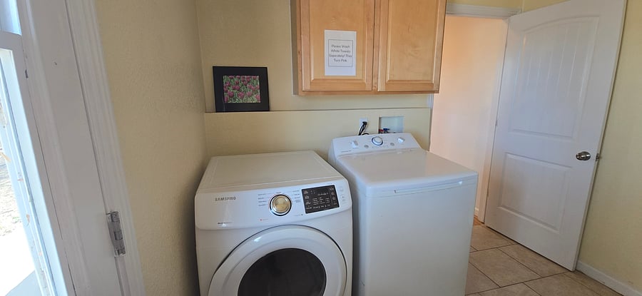 The washer and dryer.